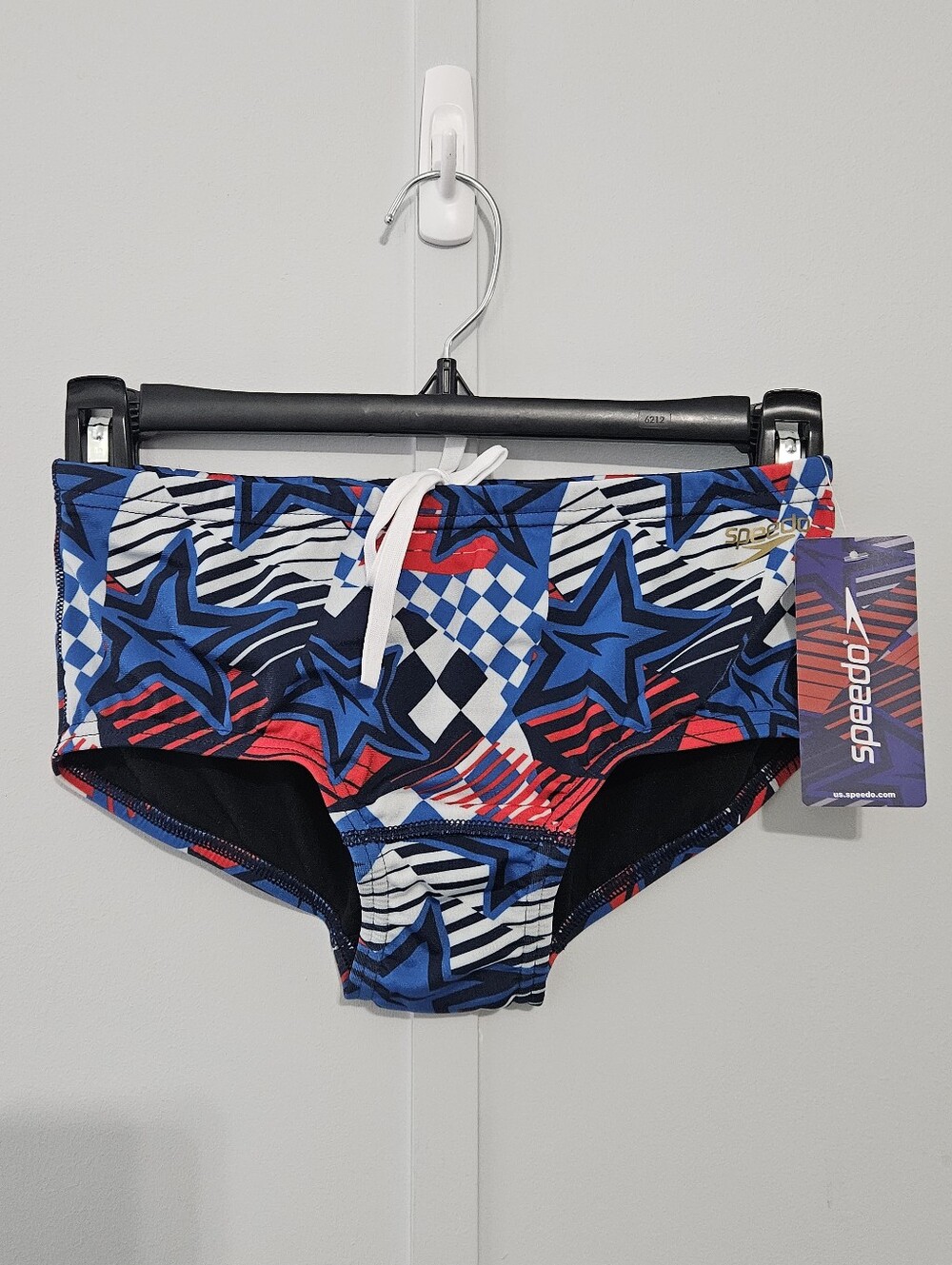 Speedo Endurance Size 28 Overdrive True Cobalt Boys Mens Swim Trunks with Elasti